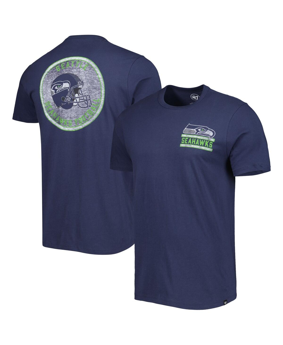 47 Brand Men's ' College Navy Seattle Seahawks Open Field Franklin T-shirt