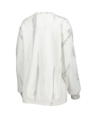 Men's White, Silver Notre Dame Fighting Irish Classic Arch Dye Terry Pullover Sweatshirt