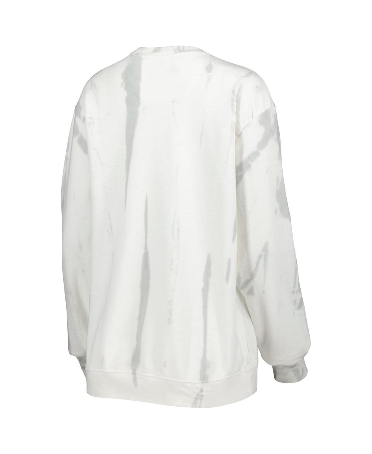LEAGUE COLLEGIATE WEAR MEN'S LEAGUE COLLEGIATE WEAR WHITE, SILVER NOTRE DAME FIGHTING IRISH CLASSIC ARCH DYE TERRY PULLOVER 