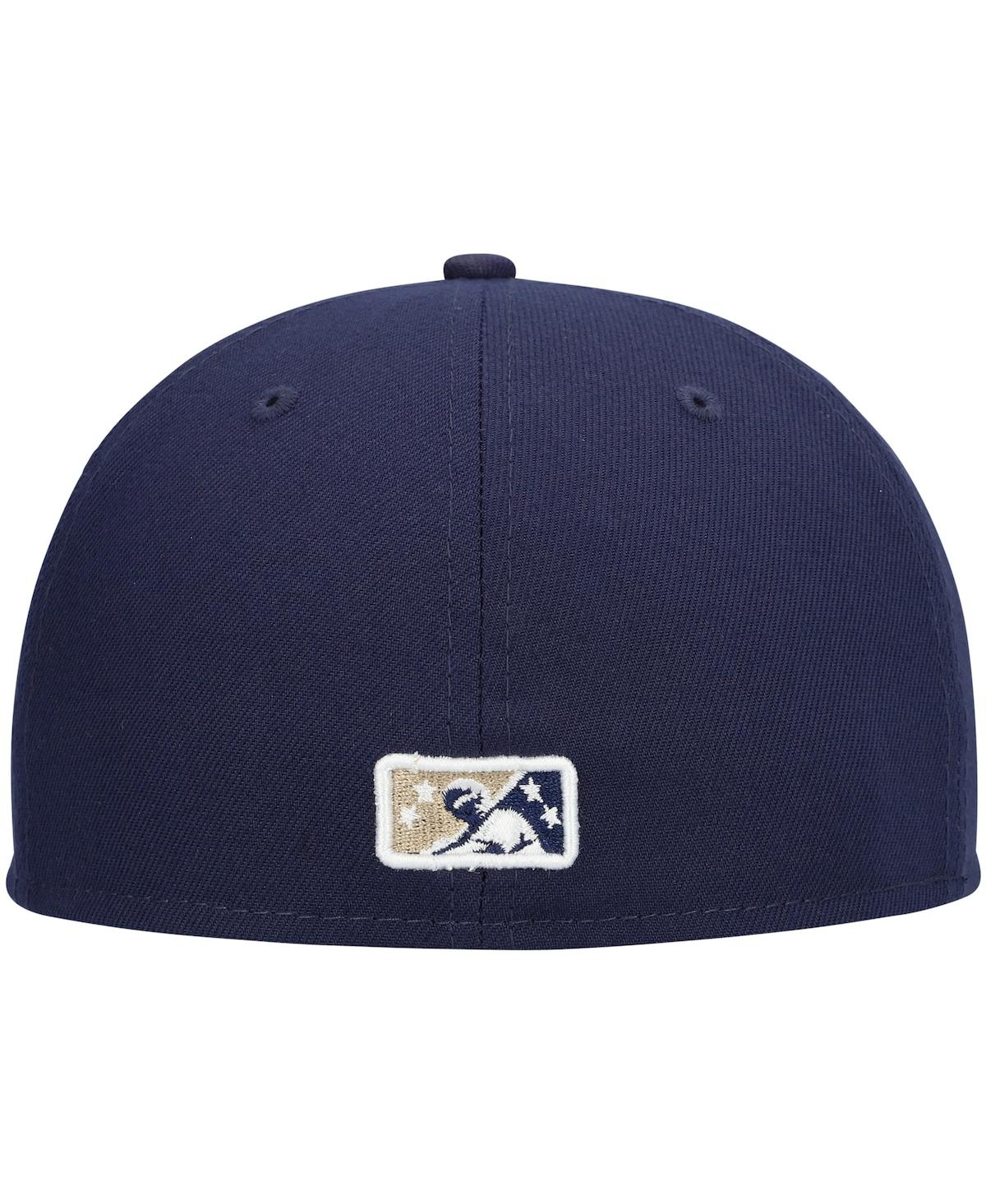 NEW ERA MEN'S NEW ERA NAVY TRI-CITY DUST DEVILS AUTHENTIC COLLECTION TEAM HOME 59FIFTY FITTED HAT 