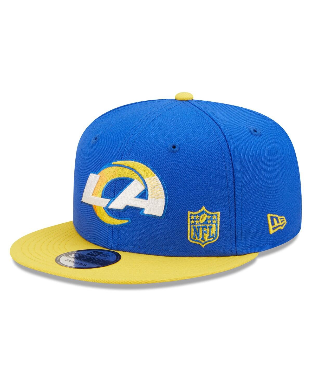 NEW ERA MEN'S NEW ERA ROYAL, GOLD LOS ANGELES RAMS FLAWLESS 9FIFTY SNAPBACK HAT 