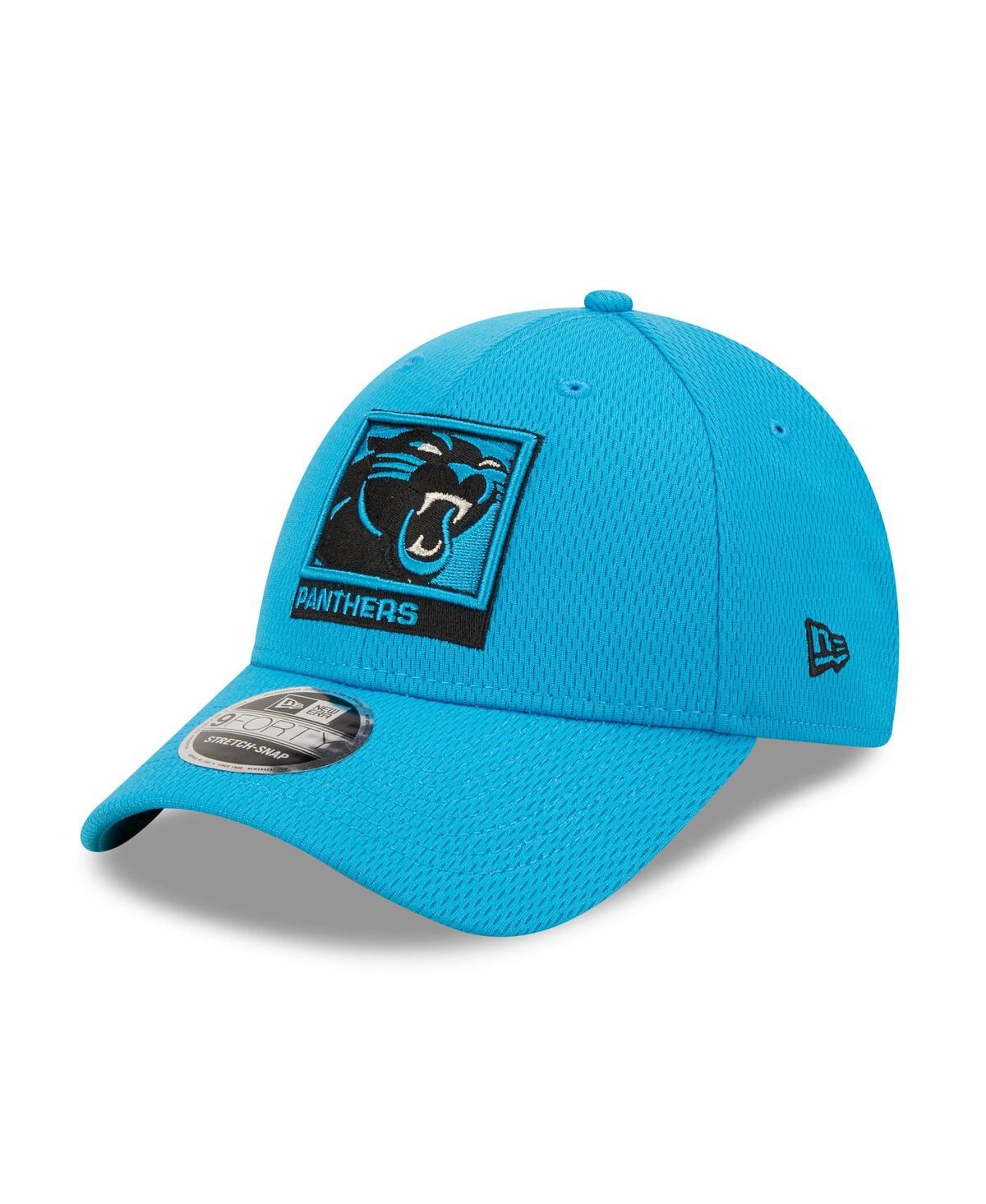 Shop New Era Men's  Blue Carolina Panthers Framed Af 9forty Snapback Hat