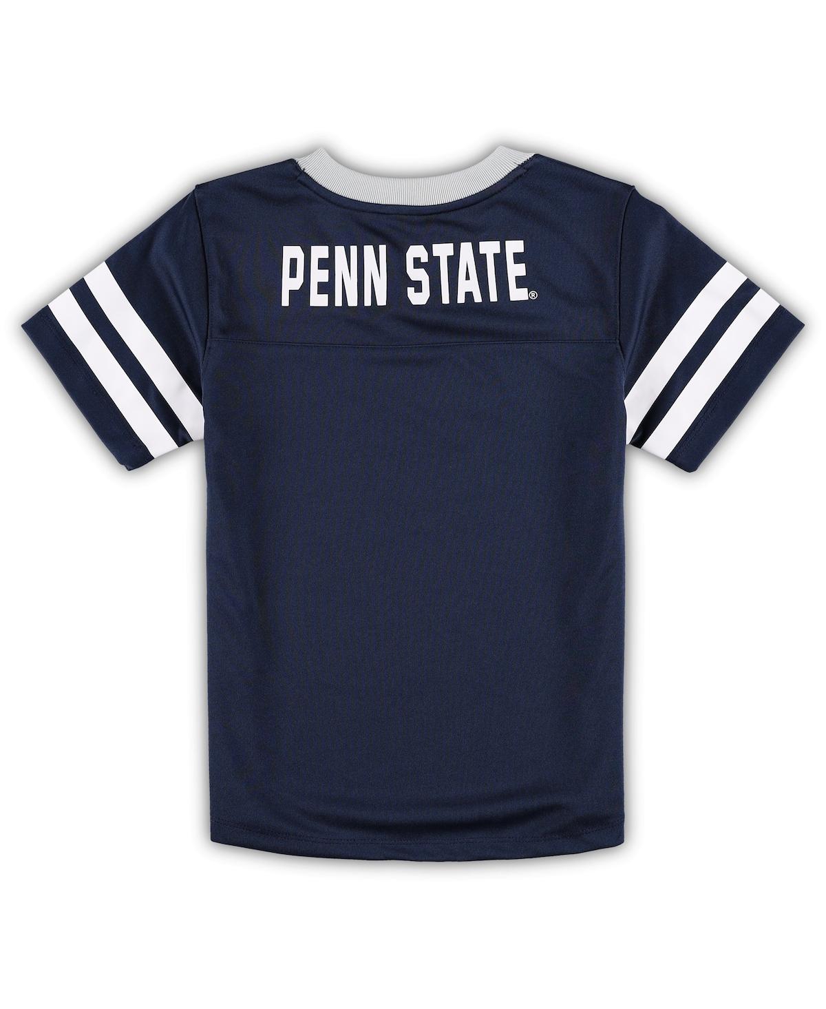 Outerstuff Little Boys And Girls Navy, Gray Penn State Nittany Lions Red Zone Jersey And Pants Set In Navy,gray