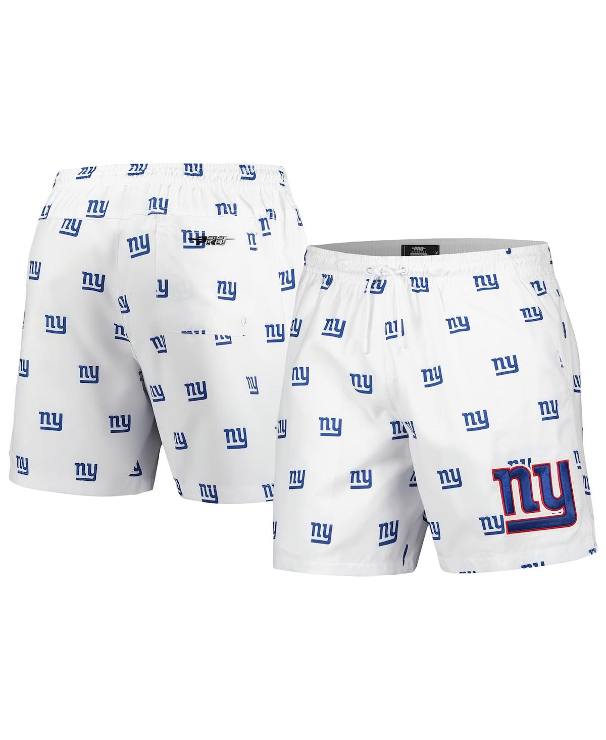 Pro Standard Men's  White New York Giants Allover Print Mini Logo Shorts