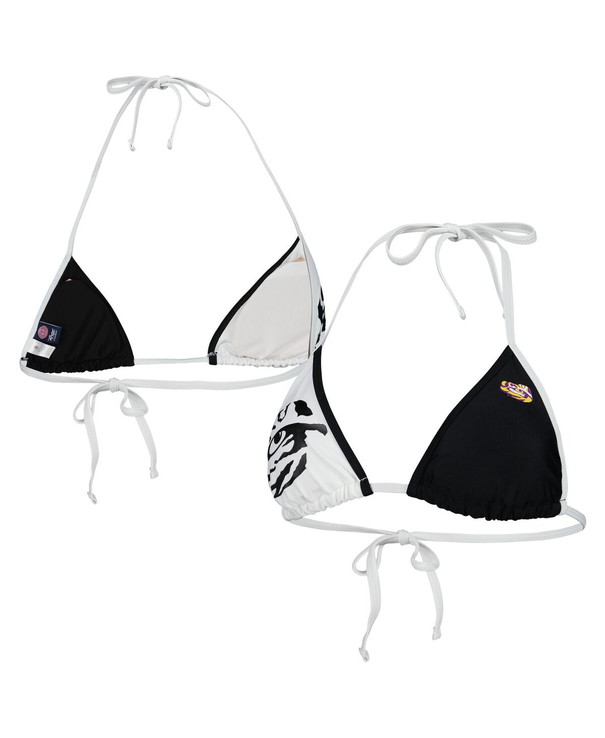 G-iii 4her By Carl Banks Women's  Black, White Tampa Bay Buccaneers Play Action Bikini Top In Black,white