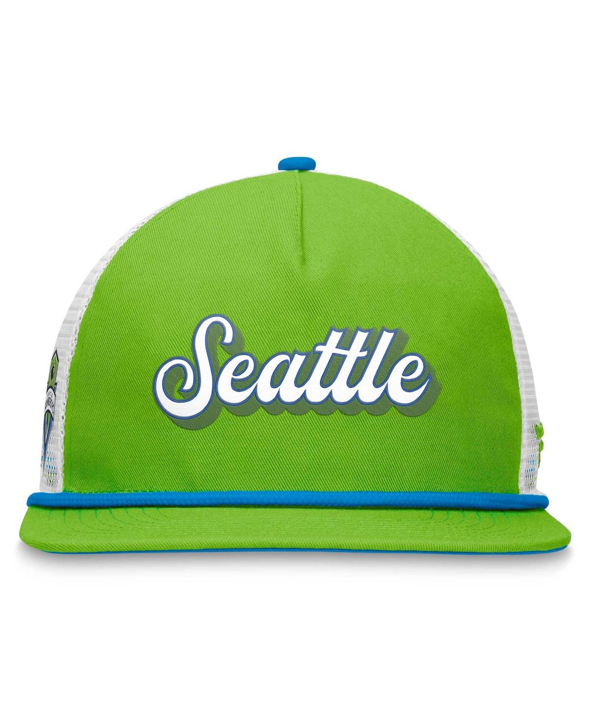 Shop Fanatics Men's  Green, White Seattle Sounders Fc True Classic Golf Snapback Hat In Green,white