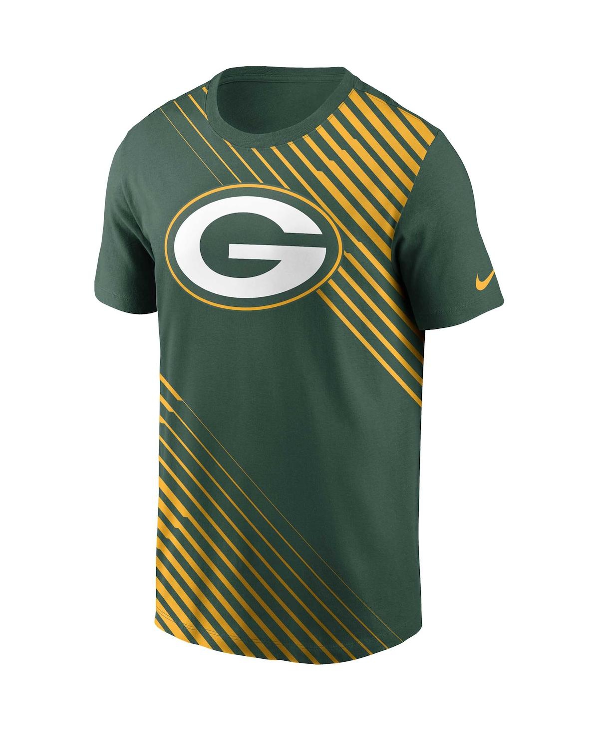 Shop Nike Men's  Green Green Bay Packers Yard Line Fashion Asbury T-shirt