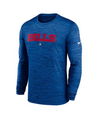 Men's Royal Buffalo Bills Sideline Team Velocity Performance Long Sleeve T-shirt