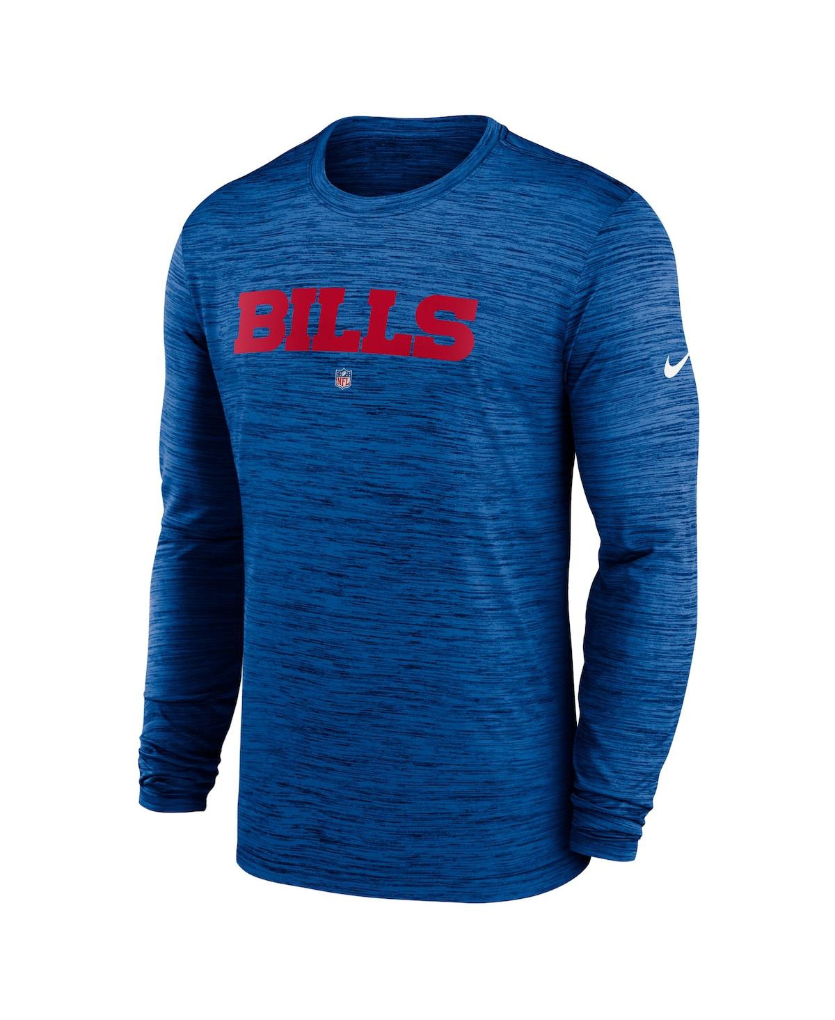 Men's NikeBuffalo Bills Sideline Team Velocity Performance Long Sleeve T-shirt - Royal