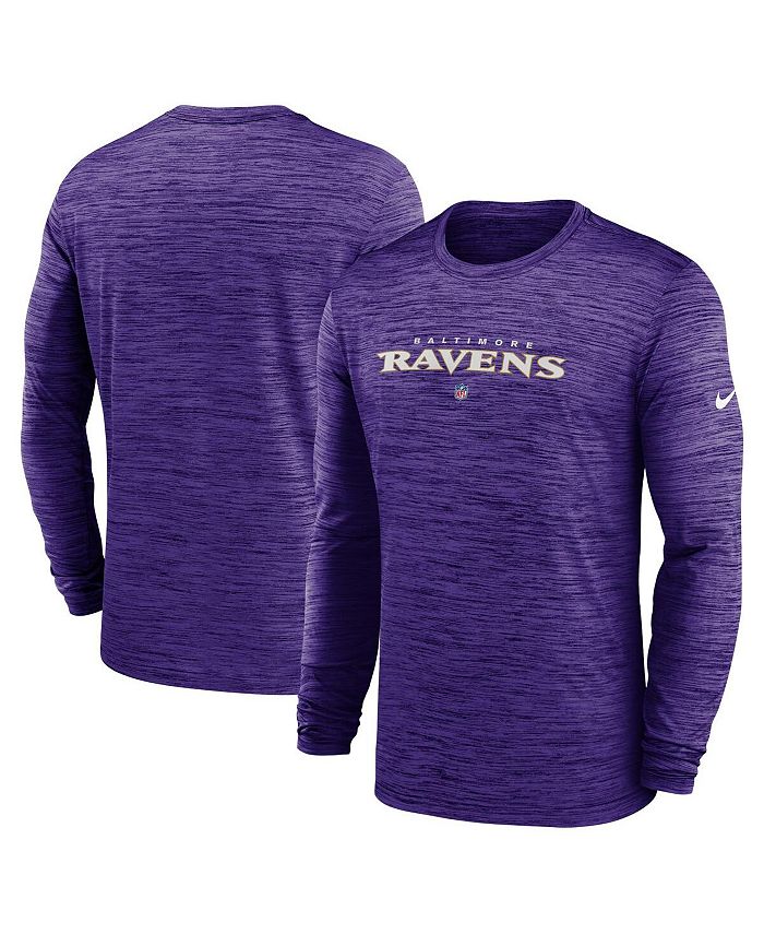Nike Men's Purple Baltimore Ravens Sideline Team Velocity Performance ...