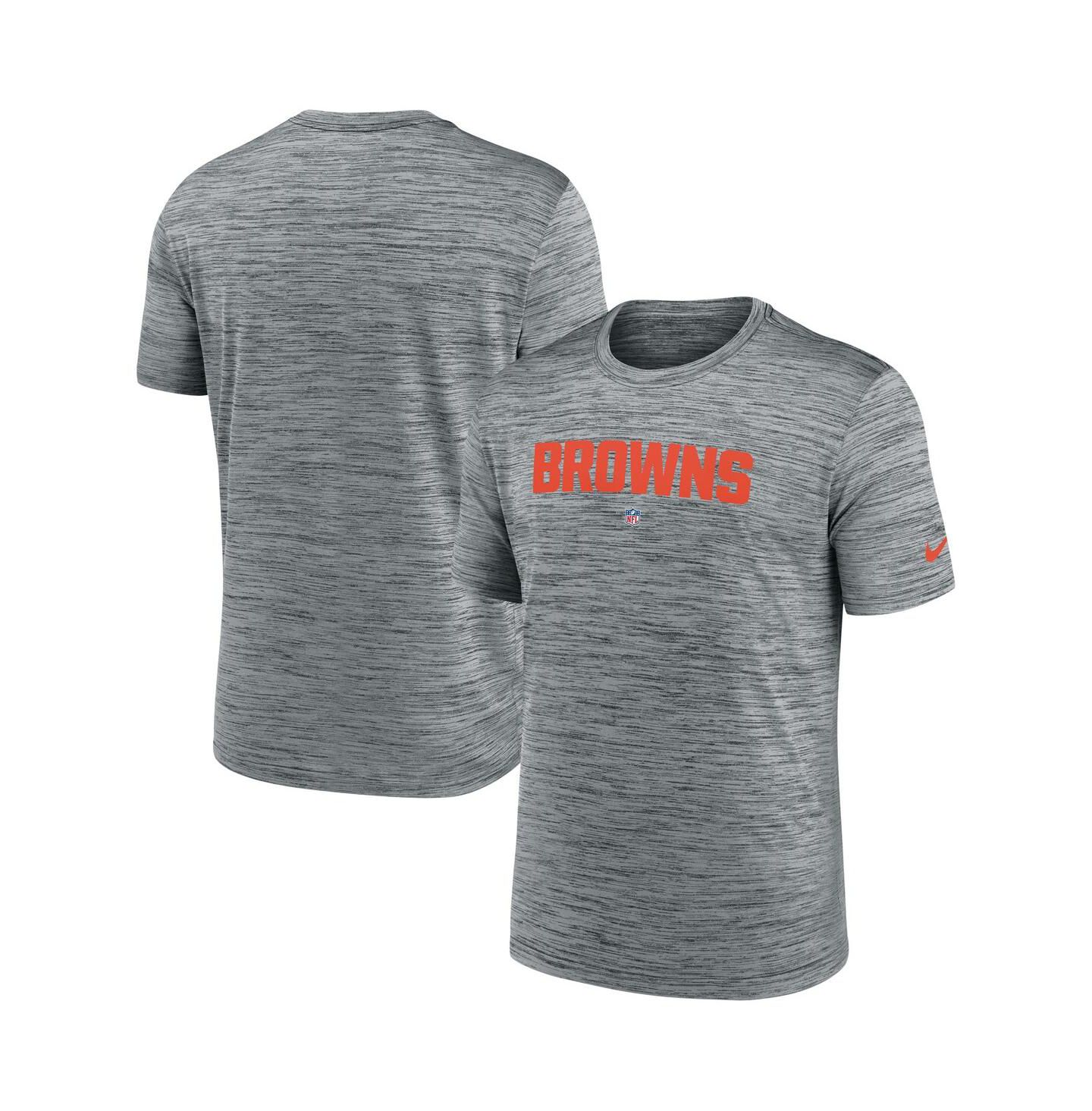 Мужская футболка Nike Gray Cleveland Browns Velocity Performance — фото 1
