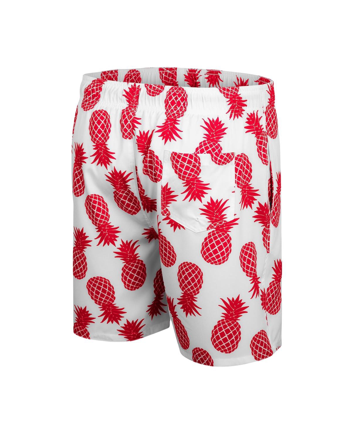 Shop Colosseum Men's  White Maryland Terrapins Pineapples Swim Shorts