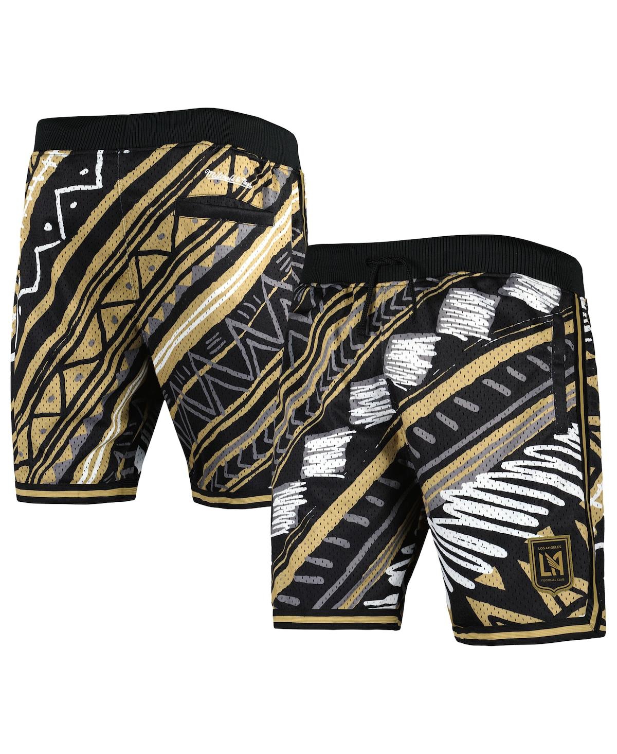 Shop Mitchell & Ness Men's  Black Lafc Tribal Fashion Shorts