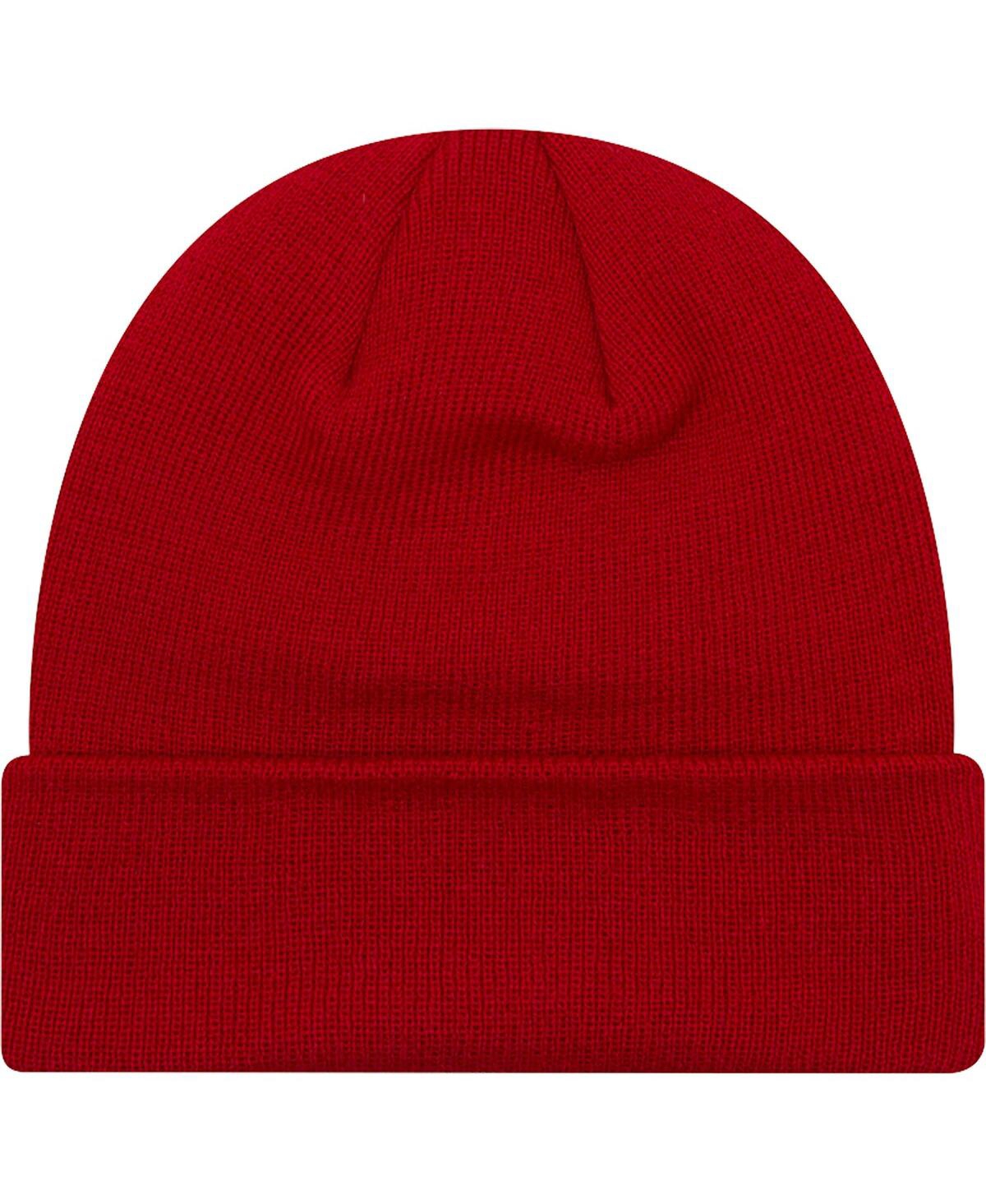 Shop New Era Big Boys  Red Manchester United Essential Cuffed Knit Hat