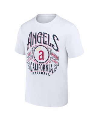 Men's Darius Rucker Collection by White California Angels Cooperstown Collection Distressed Rock T-shirt