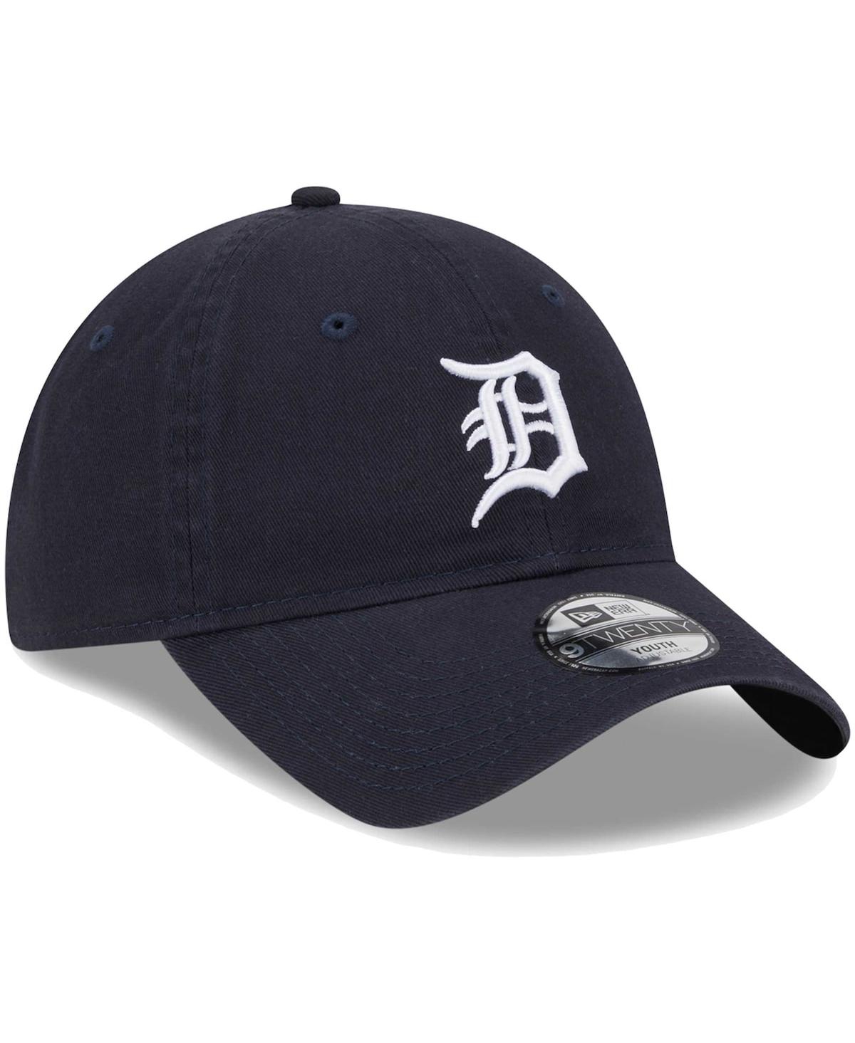 New Era Little Boys And Girls  Navy Detroit Tigers Team 9twenty Adjustable Hat In Navy