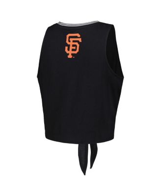 Women's Black San Francisco Giants Twisted Tie Front Tank Top