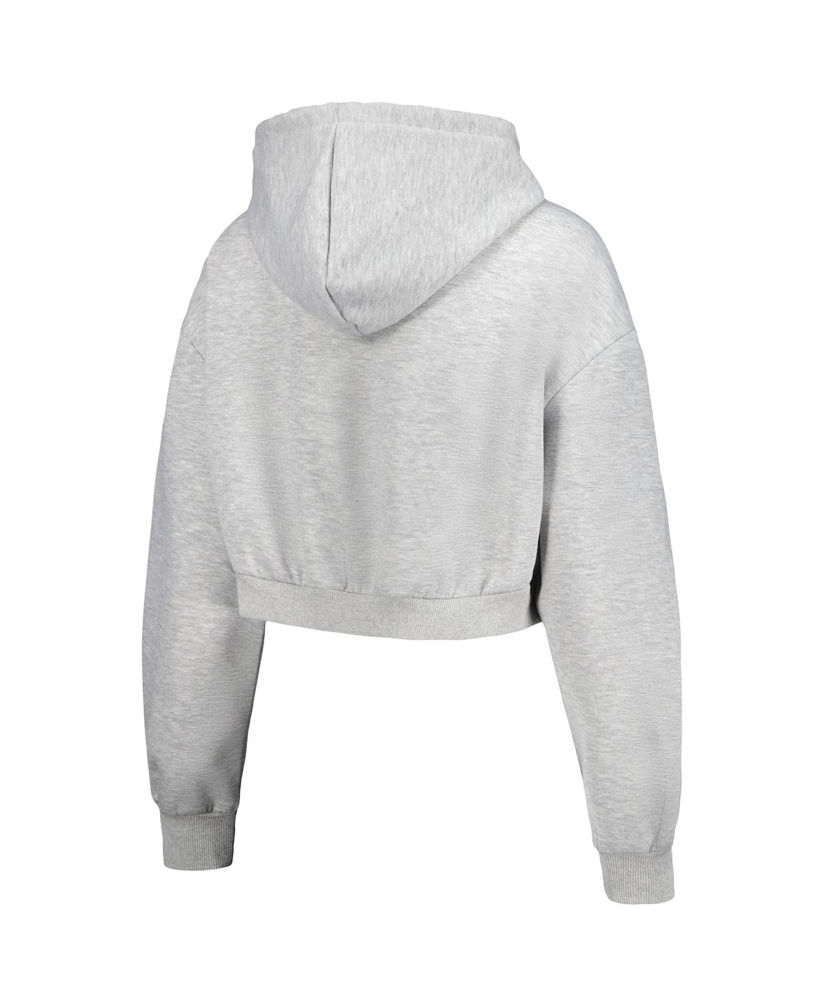 Shop The Wild Collective Women's  Heather Gray Lafc Cropped Pullover Hoodie