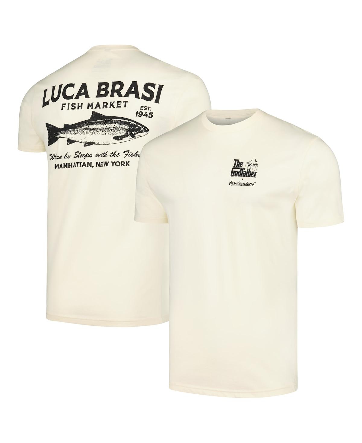 Shop Contenders Clothing Men's  Natural The Godfather Luca Brasi Fish Market T-shirt