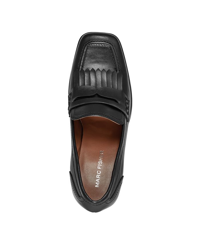 Marc Fisher Women's Hamish Block Heel Square Toe Dress Loafers - Macy's