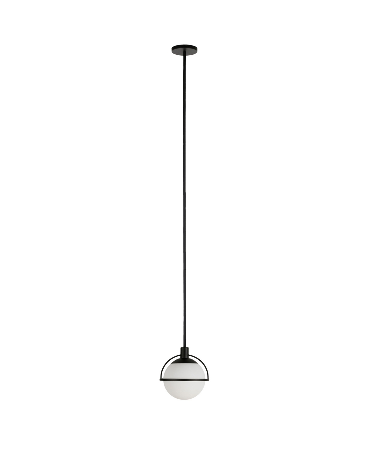 Hudson & Canal Cieonna 9.38" Glass Shade Wide Pendant In Blackened Bronze