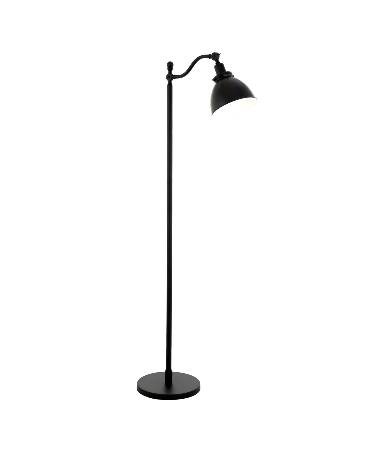 Hudson & Canal Beverly 65" Metal Shade Tall Floor Lamp In Blackened Bronze