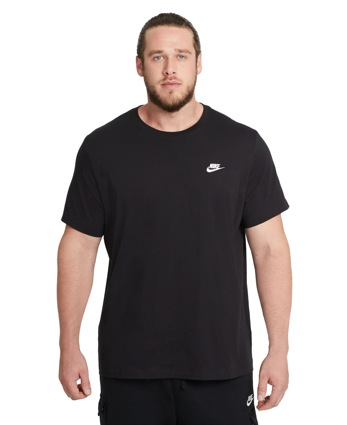 Shop Nike Men's Sportswear Club T-shirt In Black,white,dark Grey