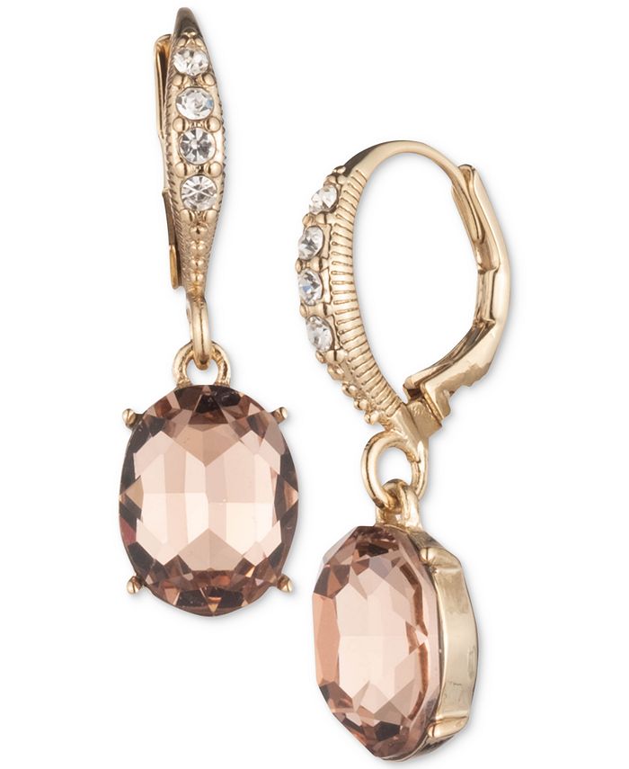 Givenchy Gold Tone Stone Crystal Dangle Drop Earrings Macy s