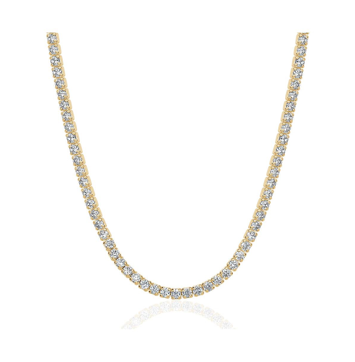 5A Cubic Zirconia Minimalist Tennis Necklace Gold - Gold