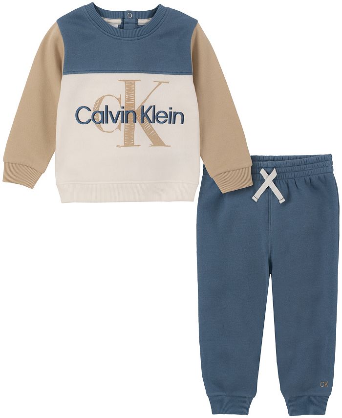 Calvin Klein Baby Boy's Logo Sweatshirt & Jogger Set