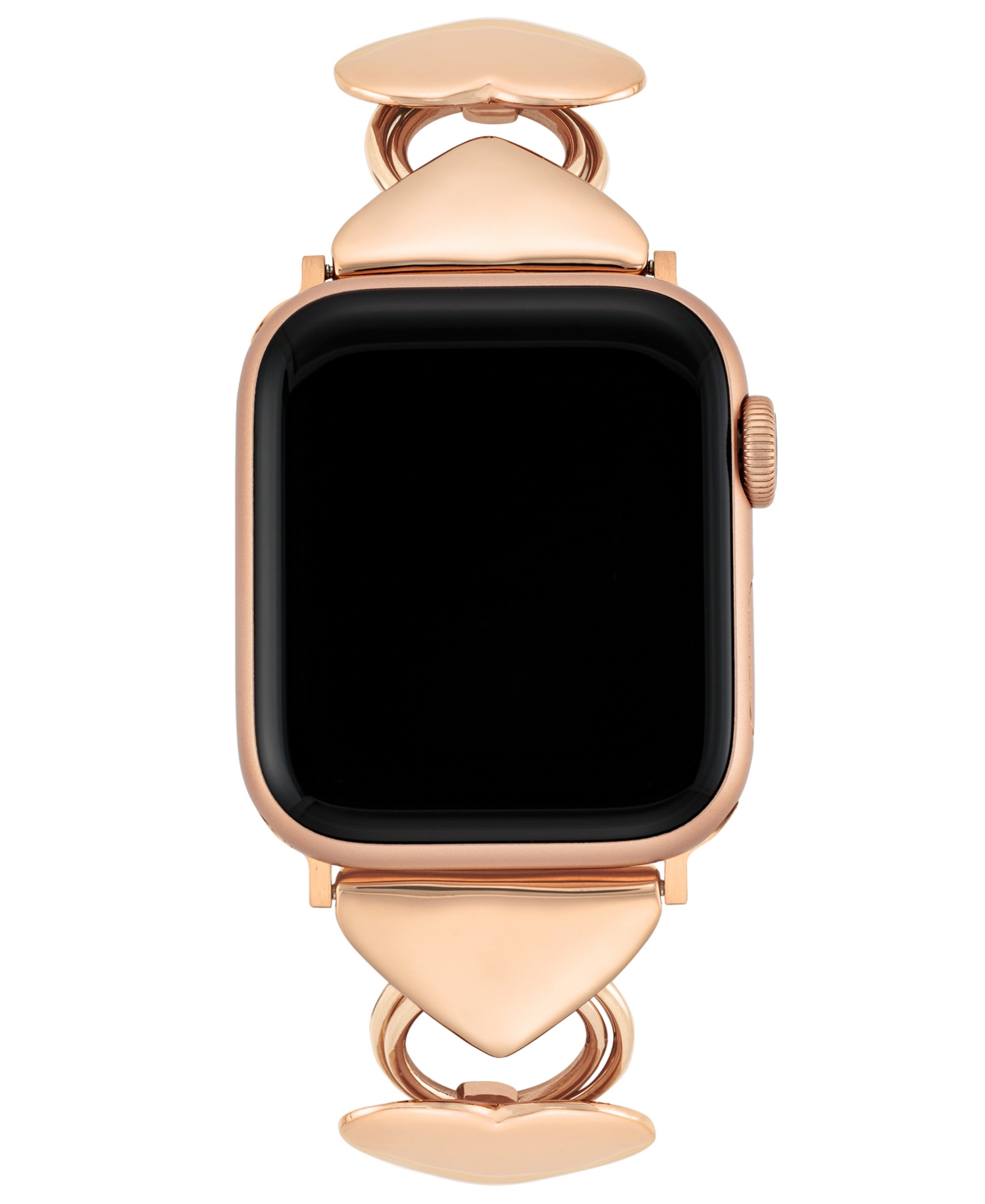 Anne Klein Women's Alloy Heart Bracelet Compatible With 42/44/45/ultra/ultra 2 Apple Watch In Rose Gold-tone