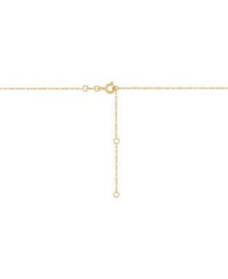 Diamond Accent Cross Pendant Necklace in 14k Gold-Plated Sterling Silver, 16" + 2" extender