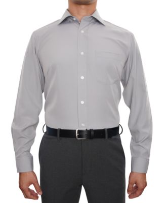 Men Classic-Fit Solid Color Dress Shirt