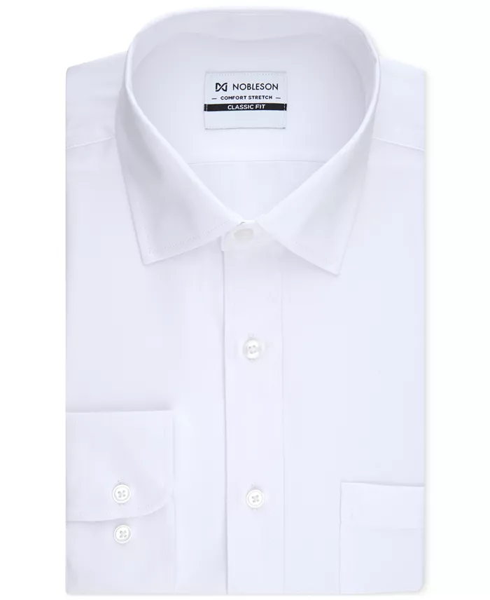 Men Classic-Fit Solid Color Dress Shirt - thumbnail 7