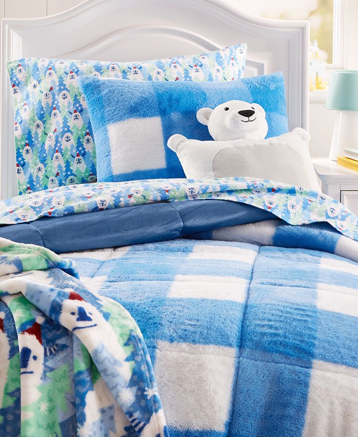 Charter Club Kids Oversized Plaid 2Pc. Comforter Set, Twin/Twin XL, Created for Macy's Macy's