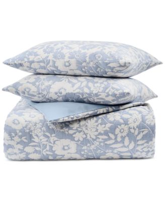 Silhouette Floral 3-Pc. Duvet Cover Set, King, Exclusively at Macy’s