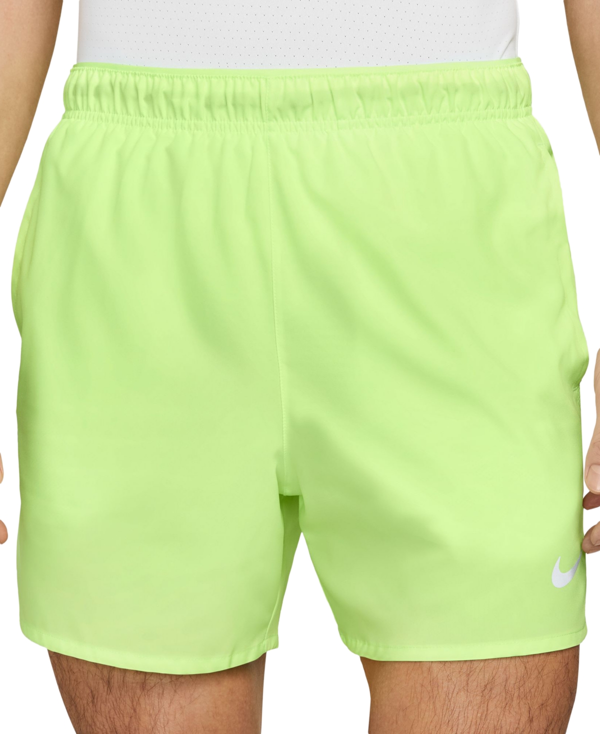 Nike Challenger Men's Dri-fit Brief-lined 5" Running Shorts In Lime Blast