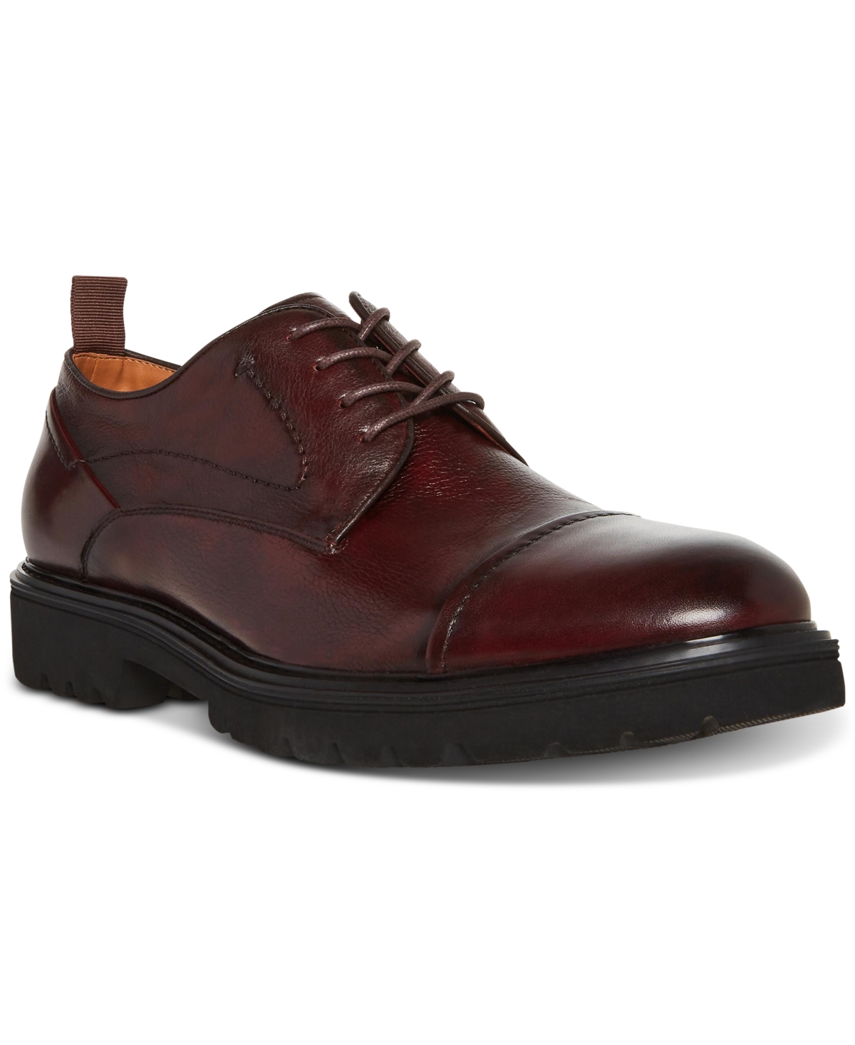 Steve Madden Men's Epcot Oxford Leather Dress Shoes In Burgundy