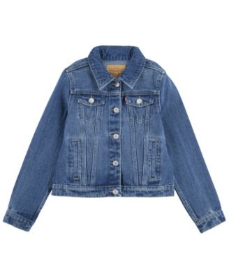Big Girls Stylish Collared Denim Trucker Jacket
