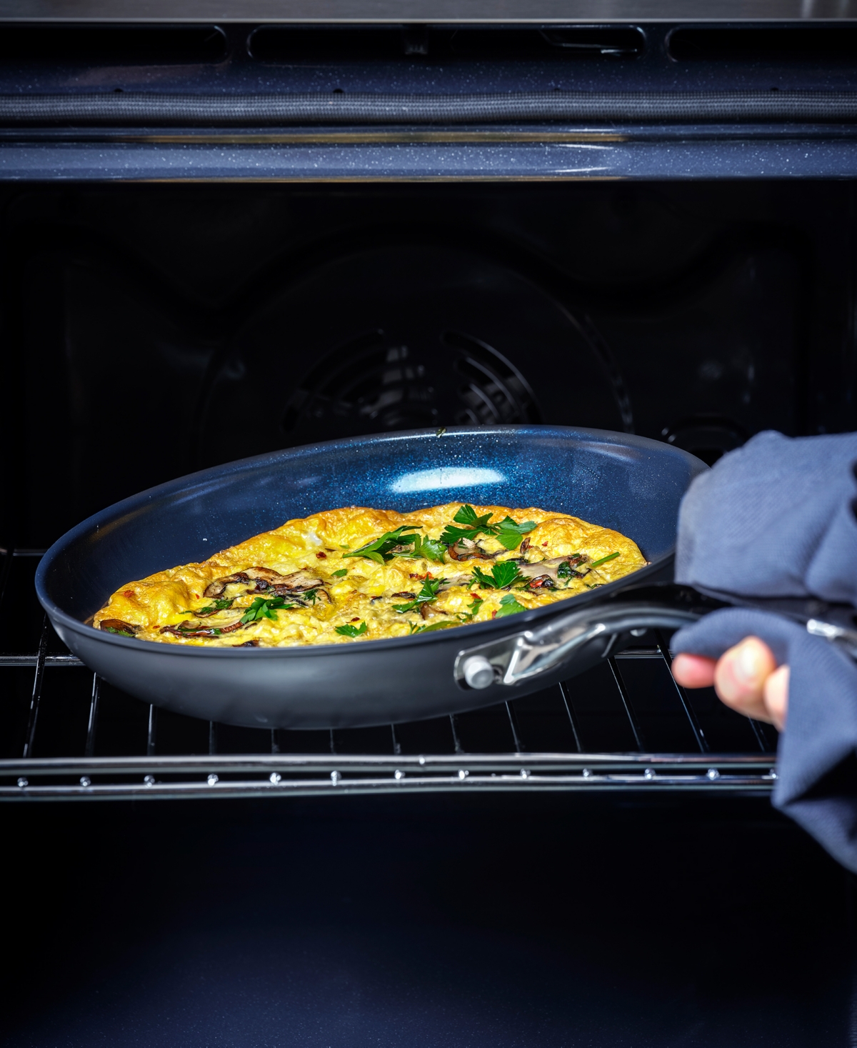 Diamond Hard Anodized Ceramic Nonstick 2 Piece Frying Pan Set - Blue