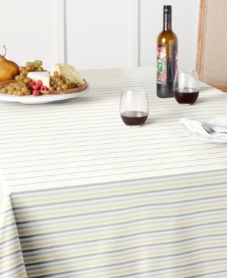Daisy Stripe Tablecloth, 60" x 84"