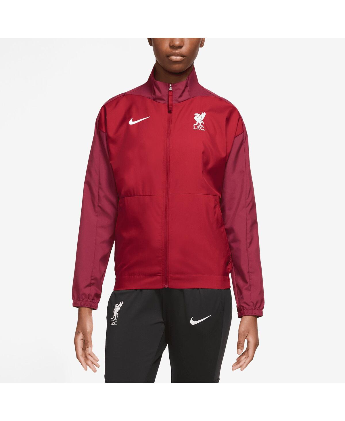 Nike Women's  Red Liverpool Anthem Raglan Performance Full-zip Jacket