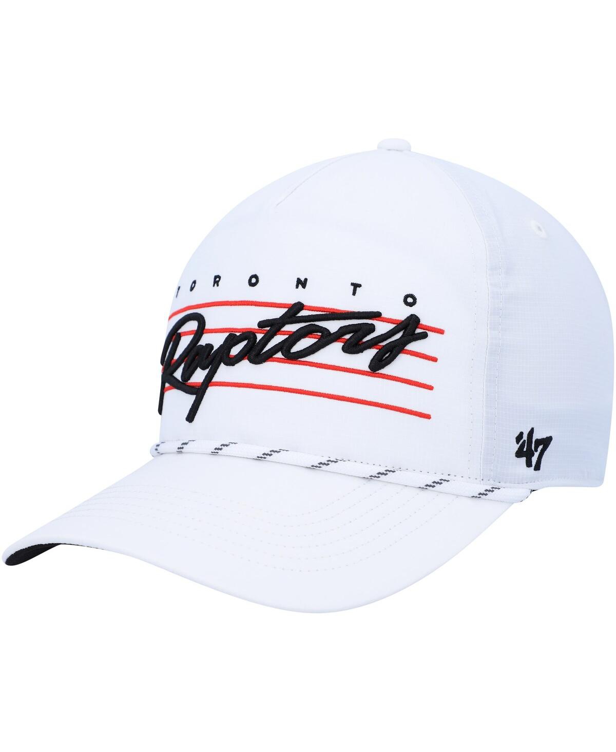 47 Brand Men's ' White Toronto Raptors Downburst Hitch Snapback Hat