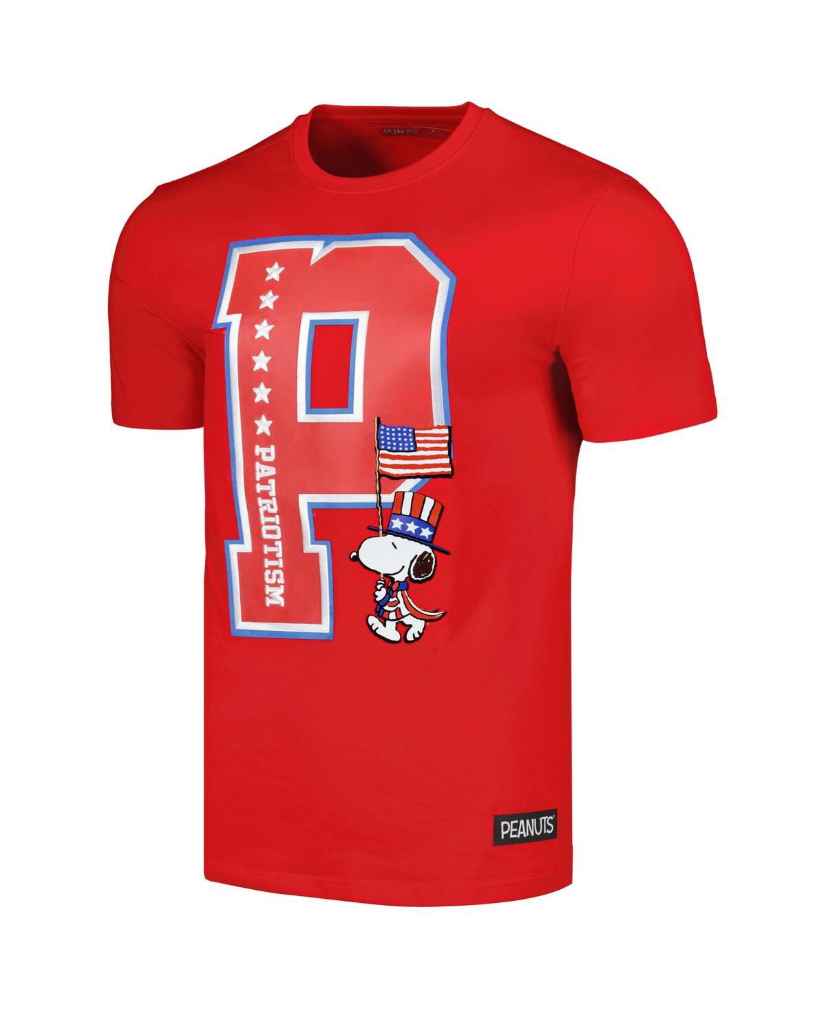 Shop Freeze Max Men's  Red Peanuts Snoopy Patriotism T-shirt