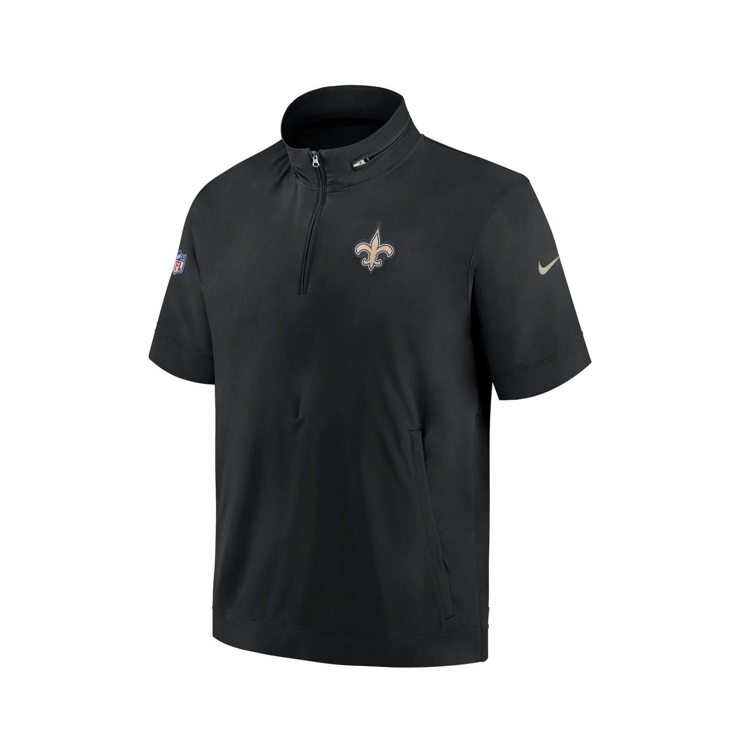 Мужская куртка Nike Black New Orleans Saints Sideline Coach Short Sleeve Quarter-Zip — фото 3