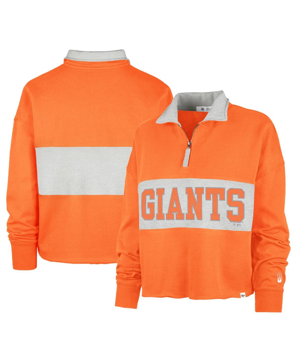 Women's '47 BrandSan Francisco Giants City Connect Bae Remi Quarter-Zip Jacket - Orange
