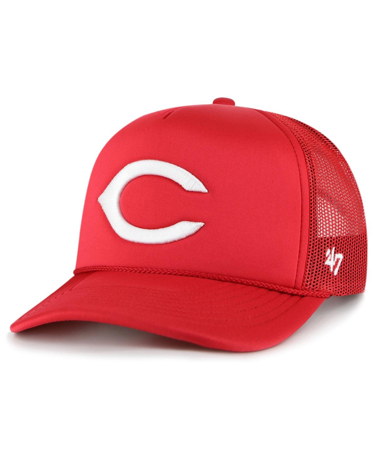 Men's '47 BrandCincinnati Reds Foam Logo Trucker Snapback Hat - Red