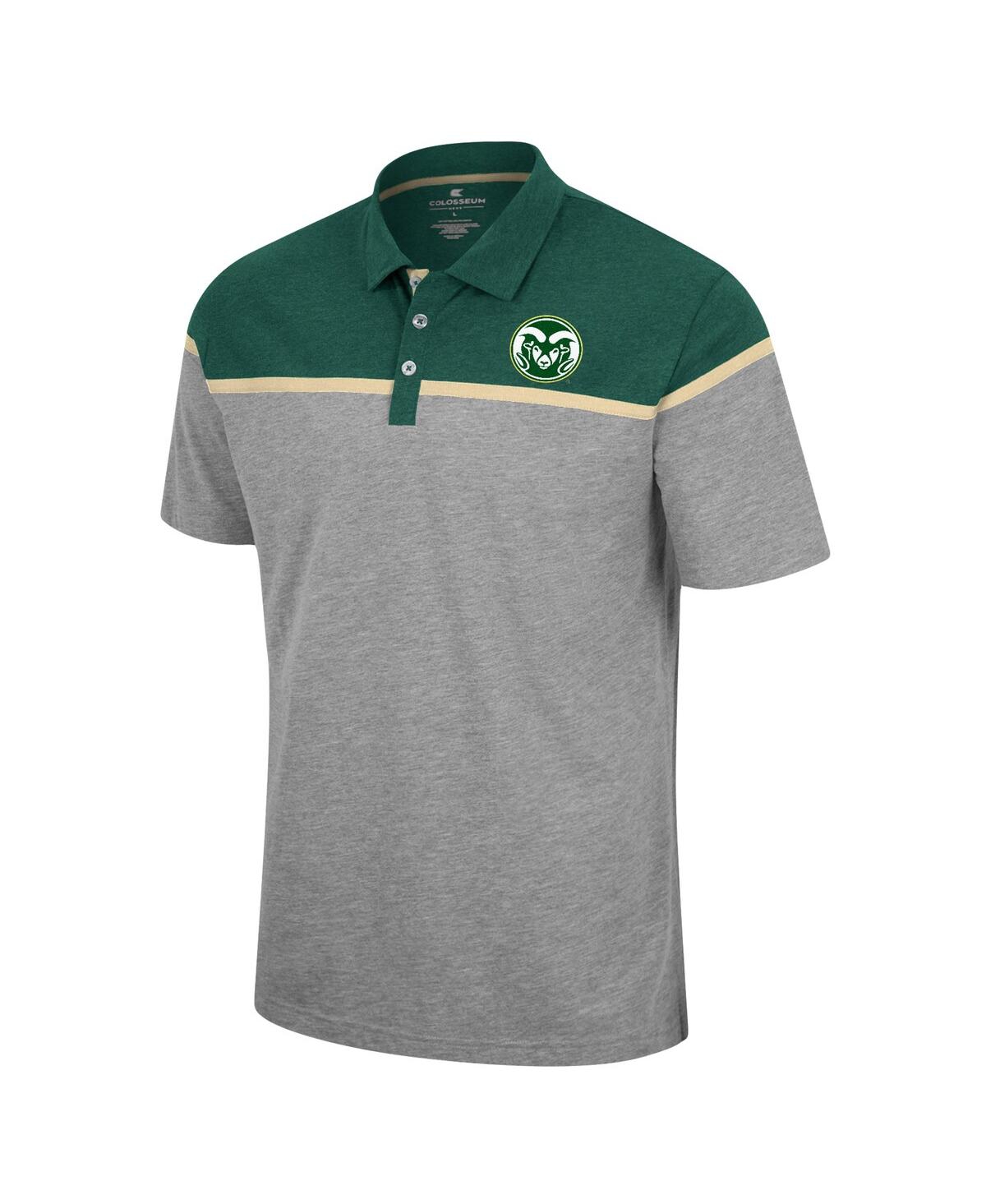 Colosseum Heather Gray Colorado State Rams Chamberlain Polo In Heather Gray
