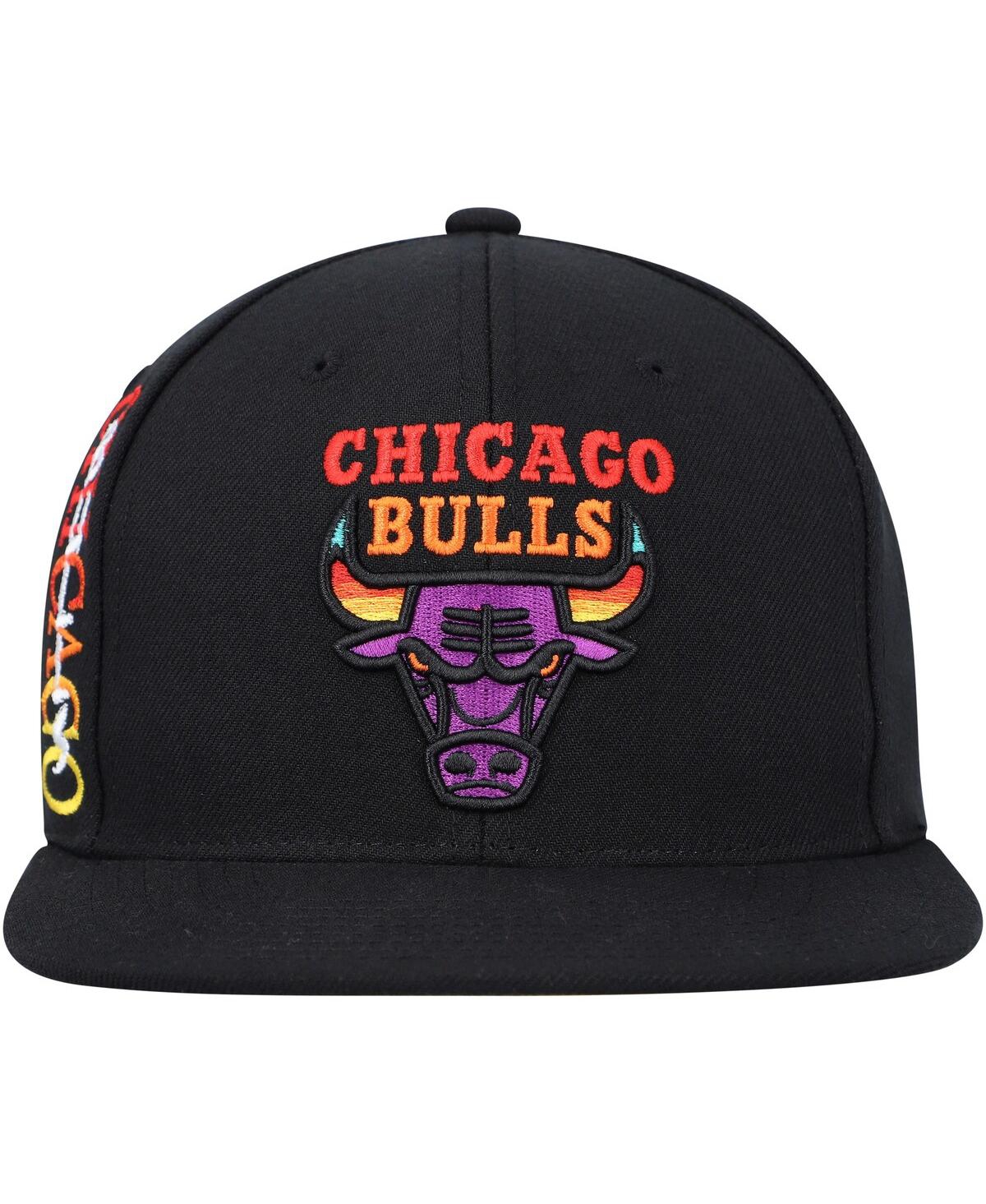 Mitchell & Ness Men's  Black Chicago Bulls Soul High-grade Fade Undervisor Snapback Hat In Black