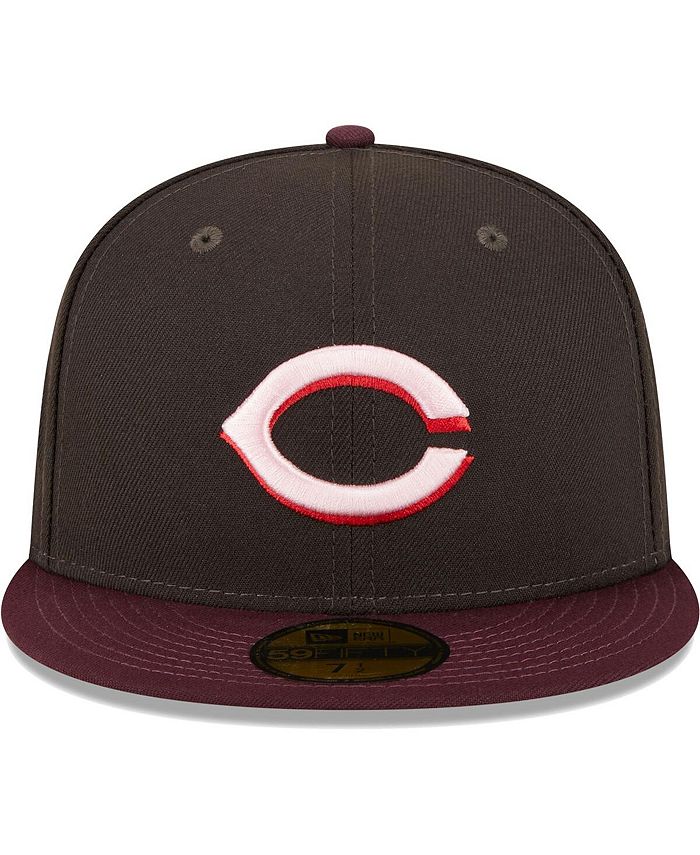 New Era Men's Brown, Maroon Cincinnati Reds Chocolate Strawberry ...